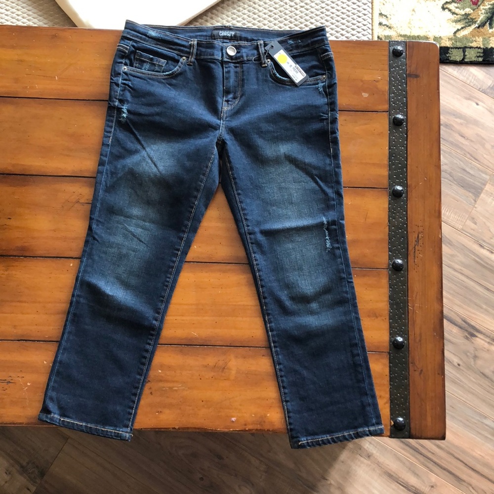 CROSBY Distressed Crop Jeans Sz 28